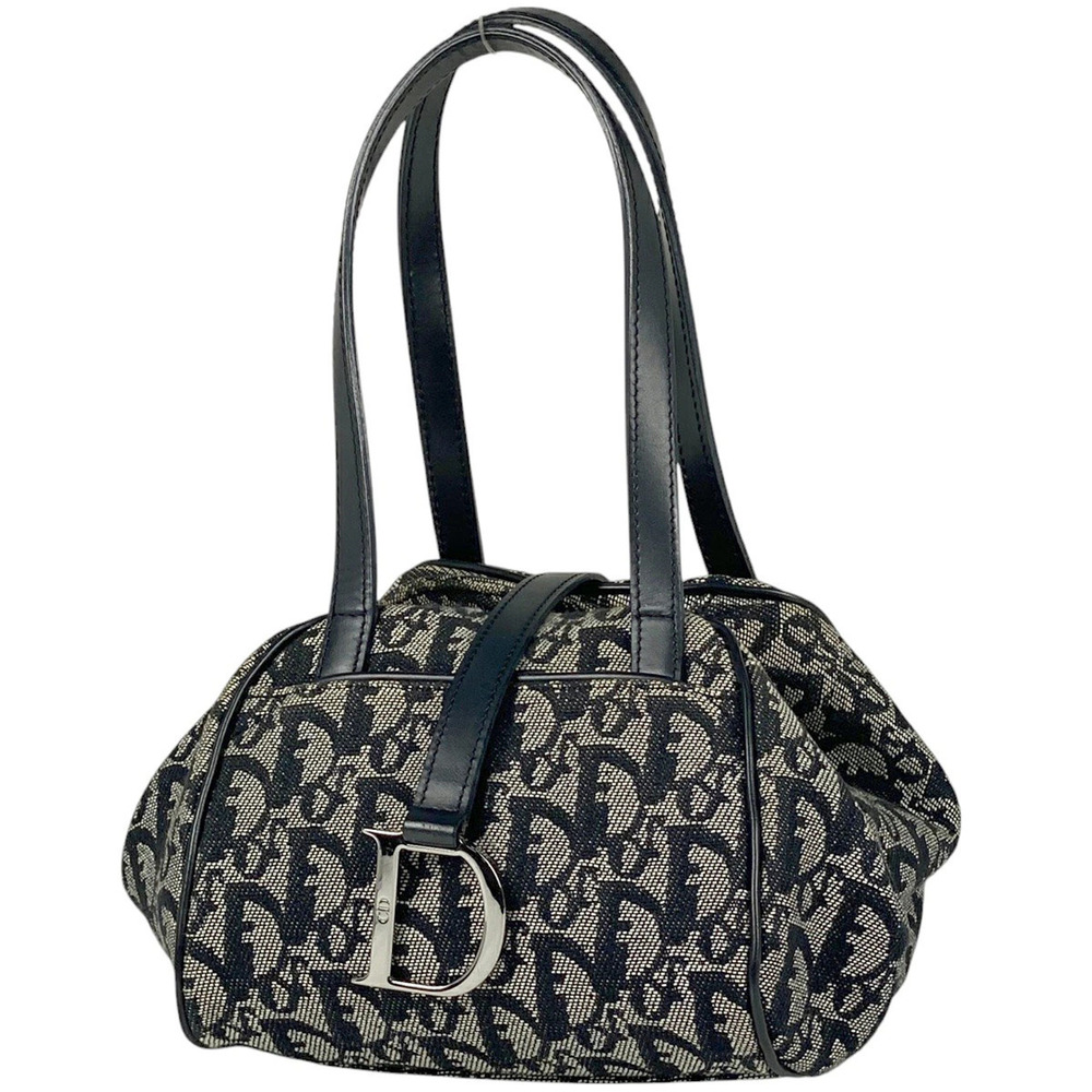 Christian Dior Trotter handbag canvas Navy Blue